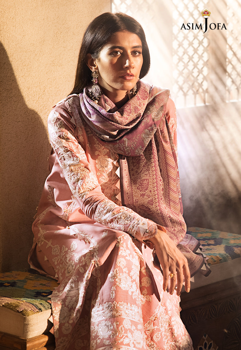 AJK-05 EMBROIDERED COTTON SLUB CROSSHATCH 3 PCS