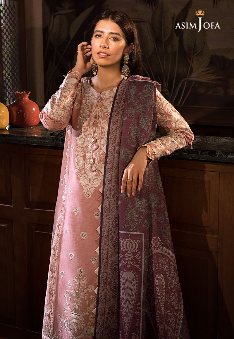 AJK-05 EMBROIDERED COTTON SLUB CROSSHATCH 3 PCS