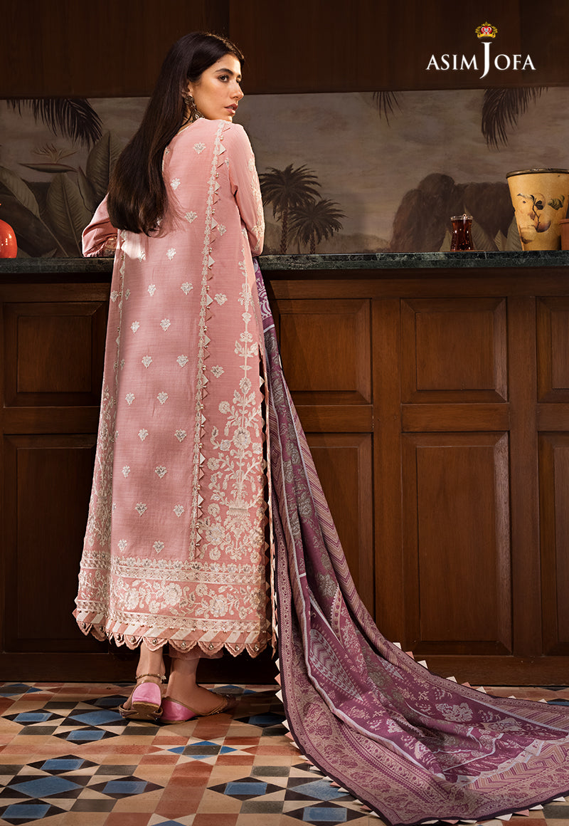 AJK-05 EMBROIDERED COTTON SLUB CROSSHATCH 3 PCS