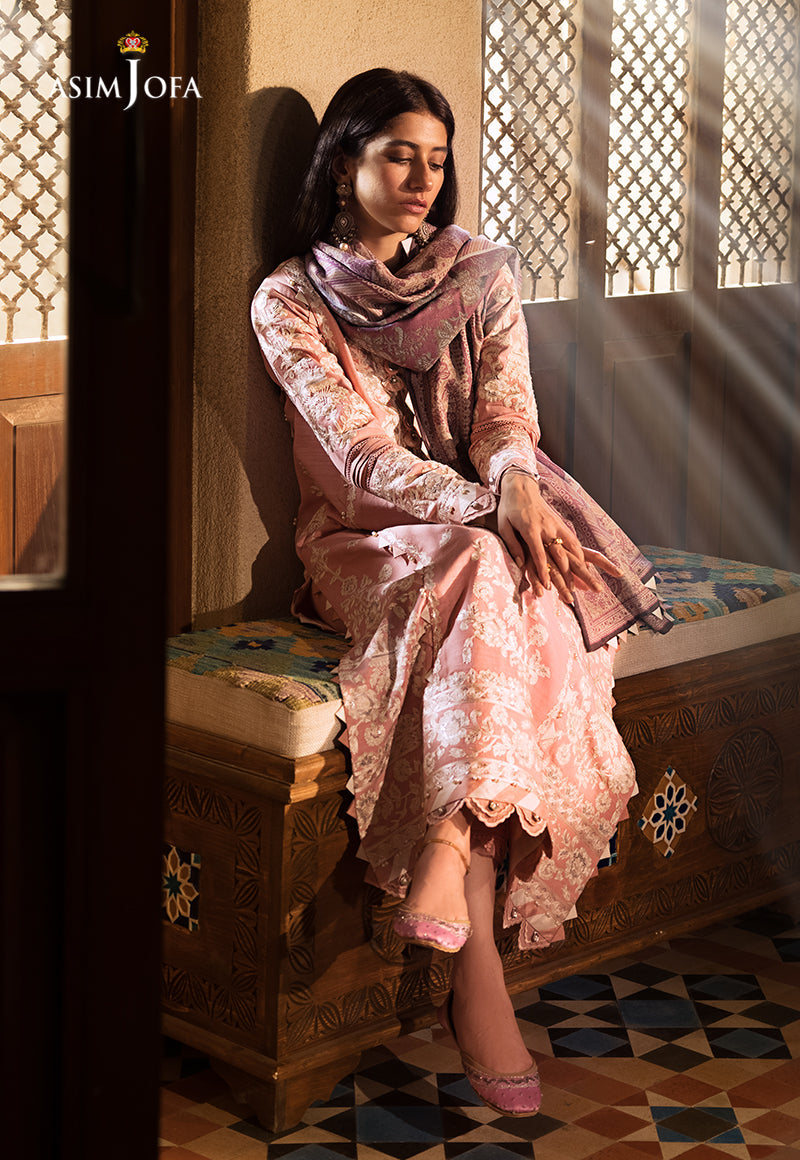 AJK-05 EMBROIDERED COTTON SLUB CROSSHATCH 3 PCS