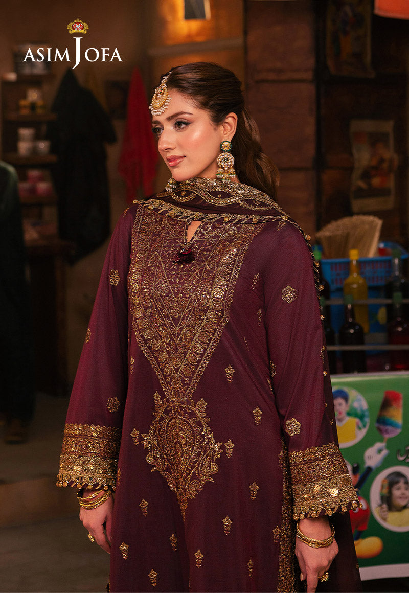 AJKK-01 EMBROIDERED TWISTED SILK 3 PCS