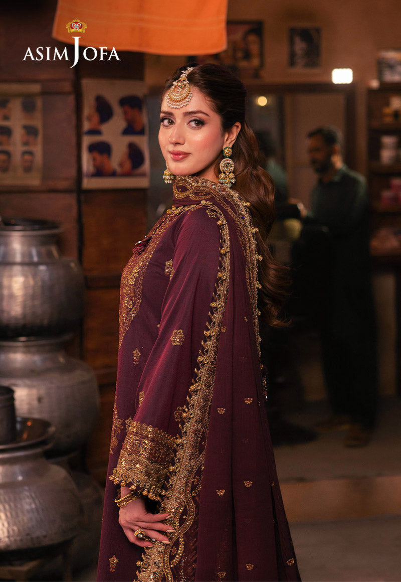 AJKK-01 EMBROIDERED TWISTED SILK 3 PCS
