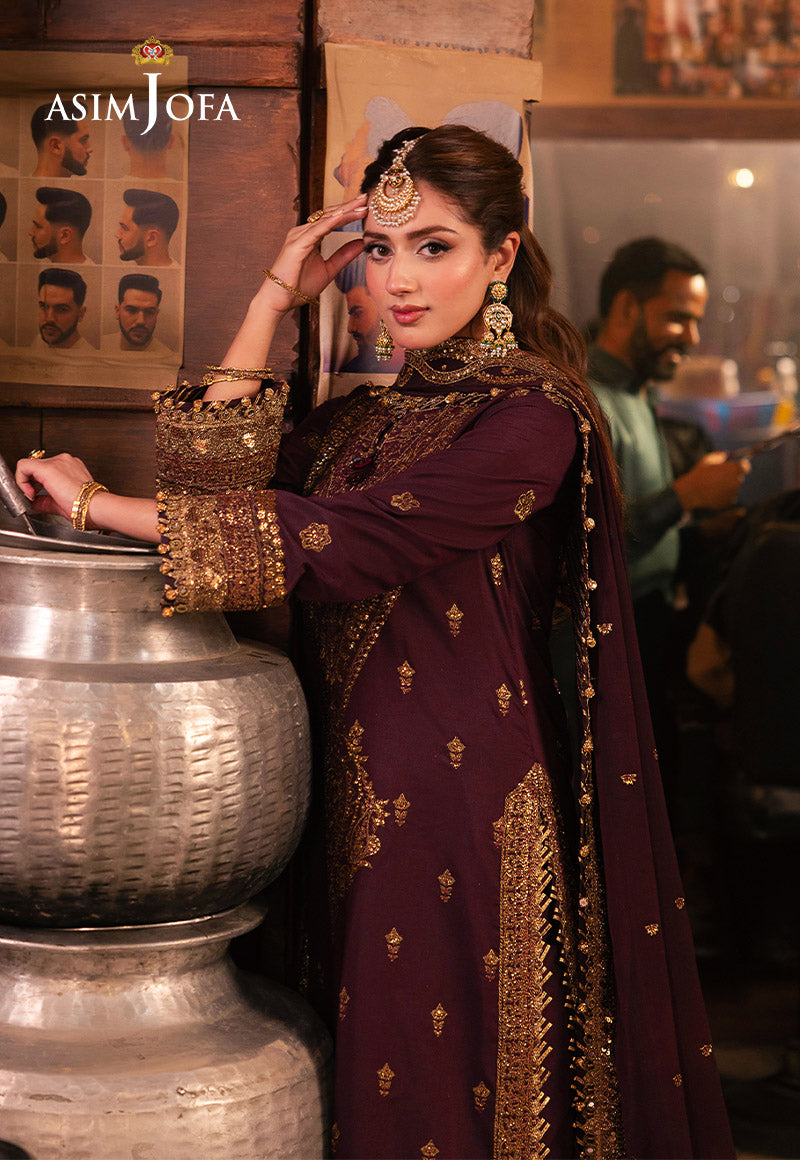 AJKK-01 EMBROIDERED TWISTED SILK 3 PCS