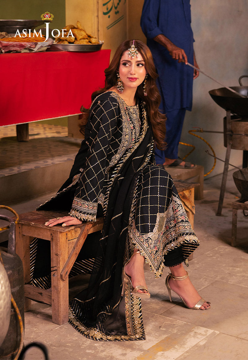 AJKK-02 EMBROIDERED TWISTED SILK 3 PCS