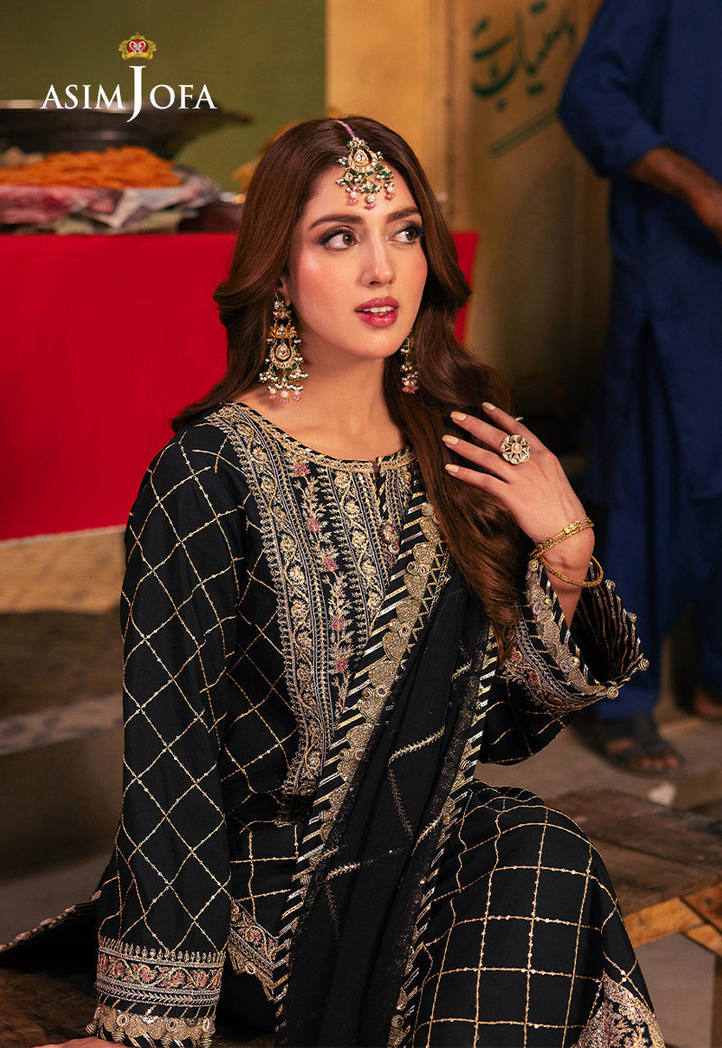 AJKK-02 EMBROIDERED TWISTED SILK 3 PCS