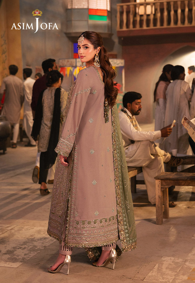 AJKK-08 EMBROIDERED TWISTED SILK 3 PCS