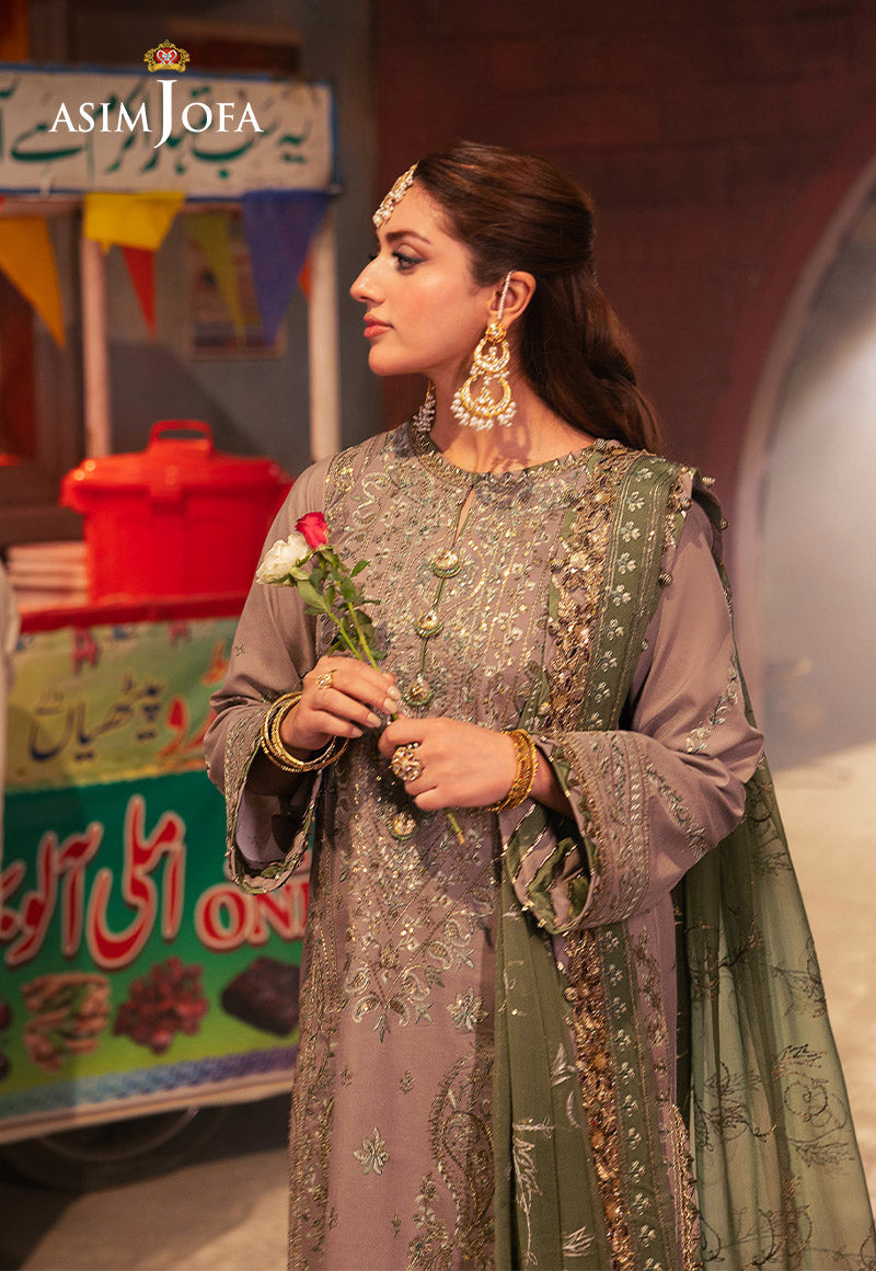 AJKK-08 EMBROIDERED TWISTED SILK 3 PCS