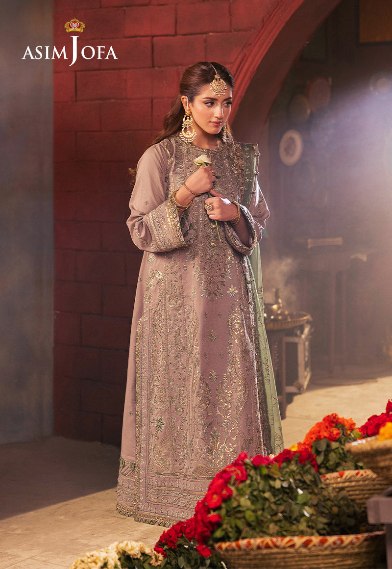 AJKK-08 EMBROIDERED TWISTED SILK 3 PCS
