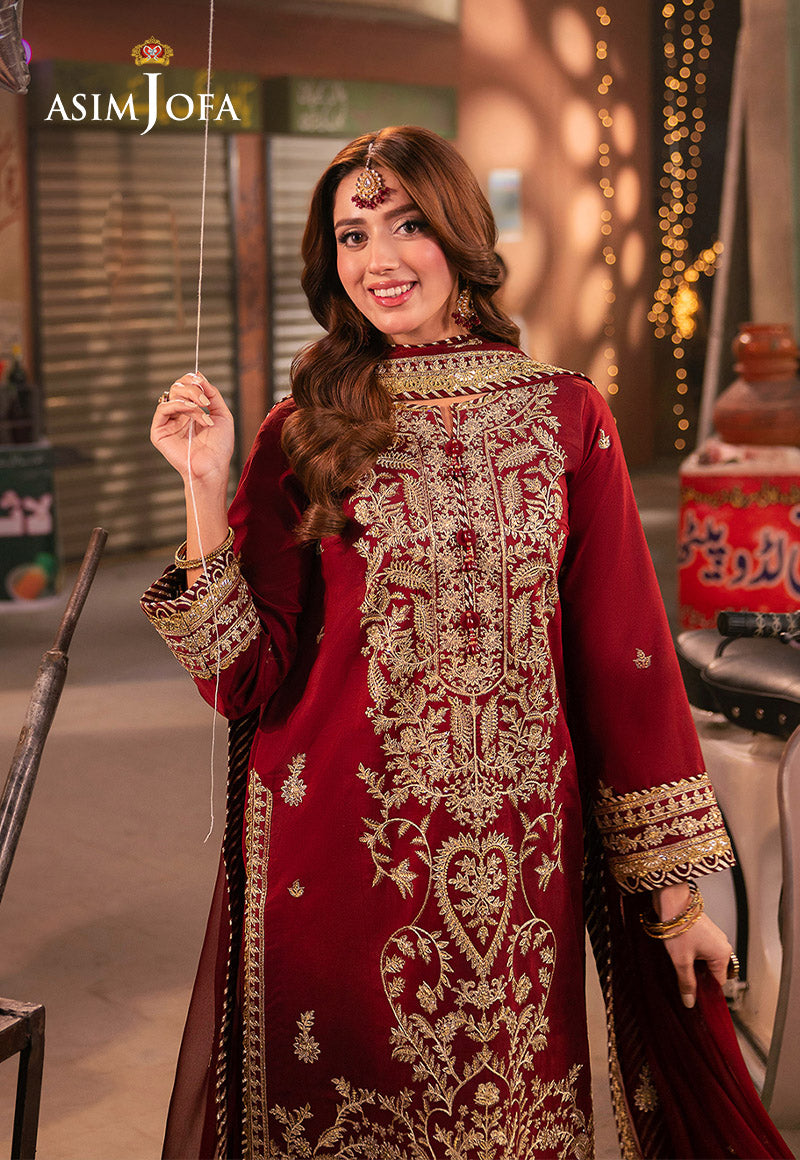 AJKK-20 EMBROIDERED TWISTED SILK 3 PCS