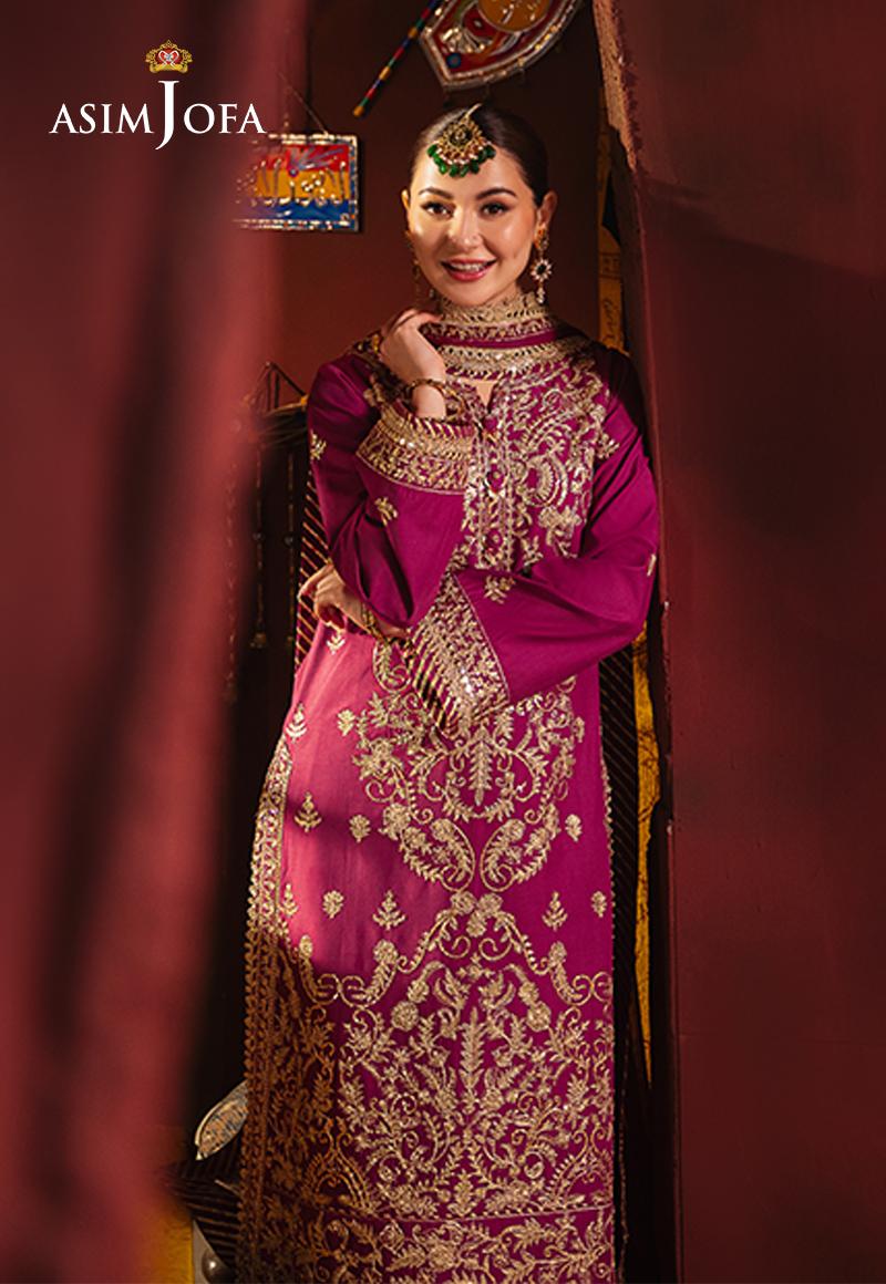 AJKK-21 EMBROIDERED TWISTED SILK 3 PCS