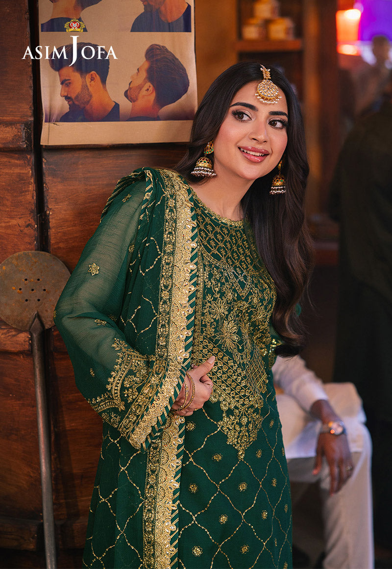 AJKK-22 EMBROIDERED TWISTED SILK 3 PCS
