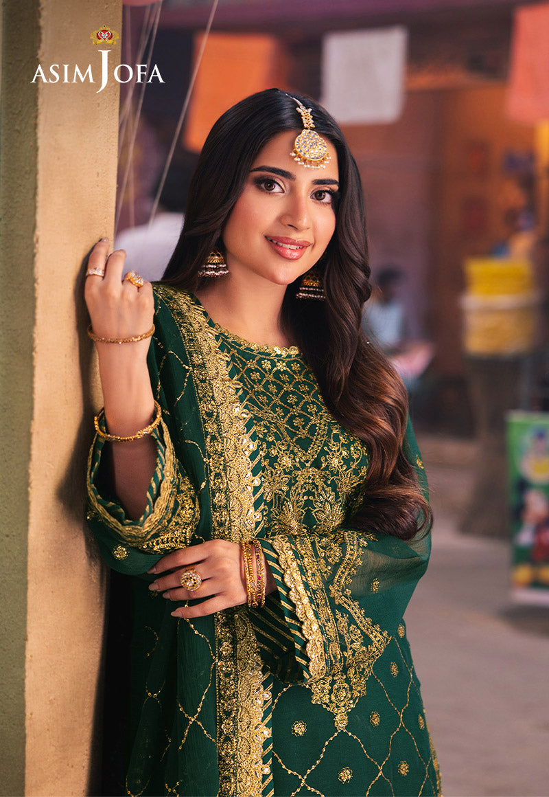 AJKK-22 EMBROIDERED TWISTED SILK 3 PCS