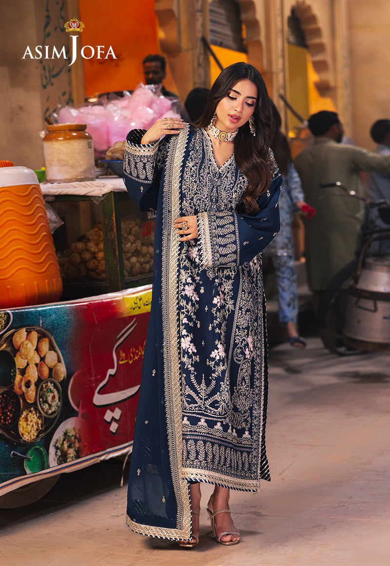 AJKK-25 EMBROIDERED TWISTED SILK 3 PCS
