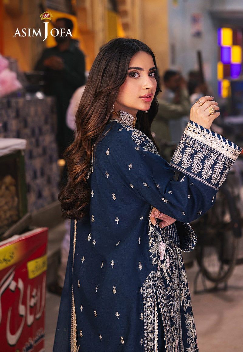AJKK-25 EMBROIDERED TWISTED SILK 3 PCS