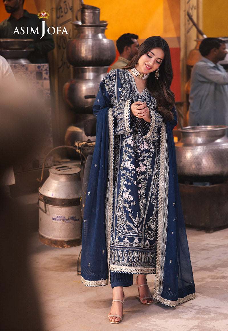 AJKK-25 EMBROIDERED TWISTED SILK 3 PCS