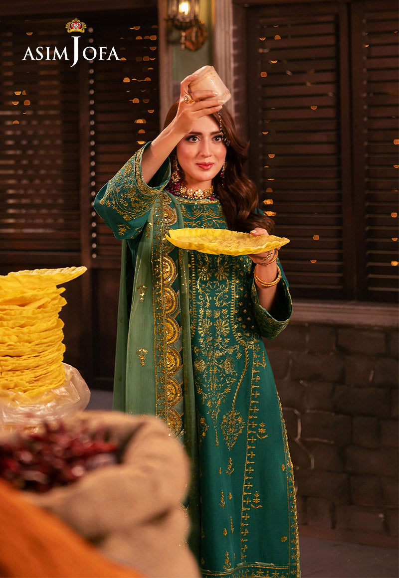 AJKK-27 EMBROIDERED TWISTED SILK 3 PCS