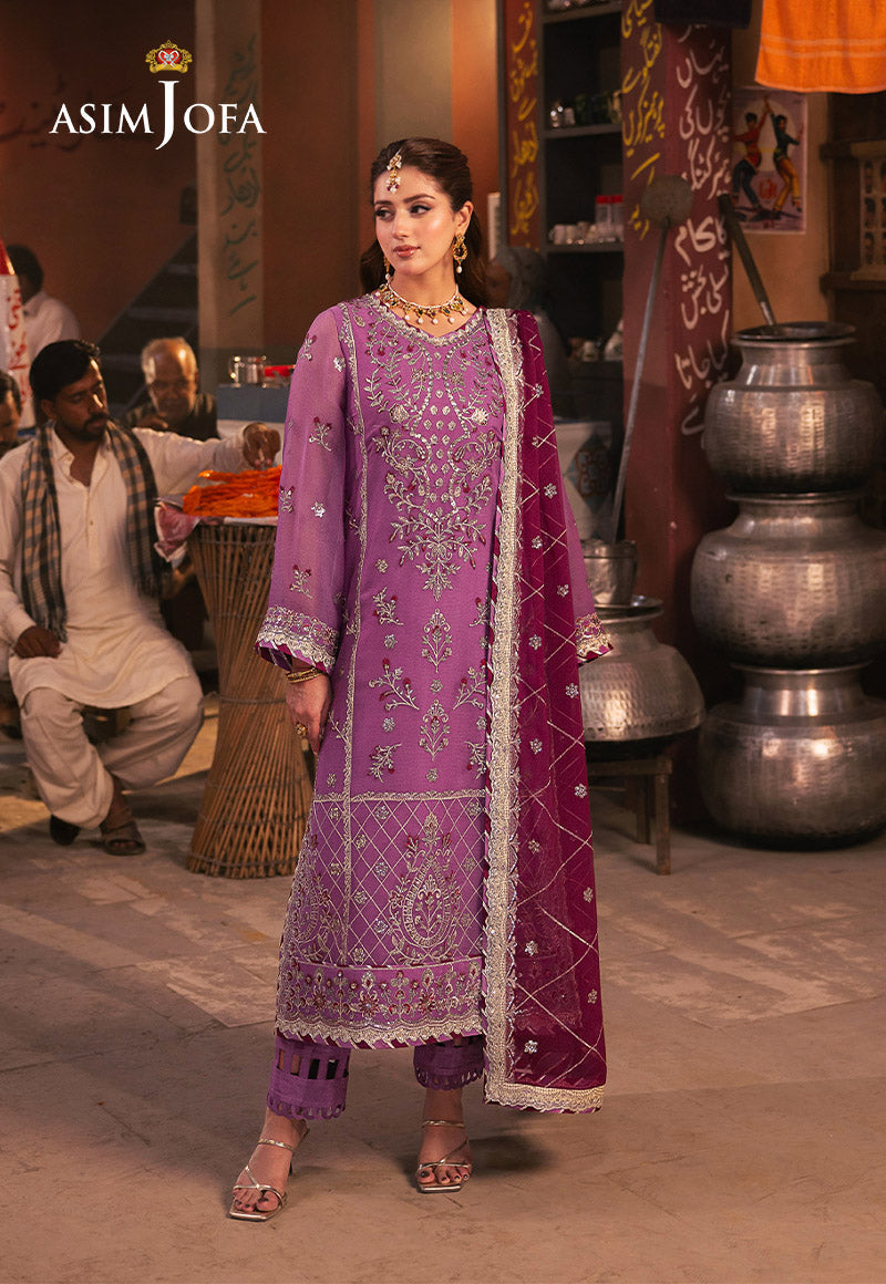 AJKK-28 EMBROIDERED CHIFFON 3 PCS
