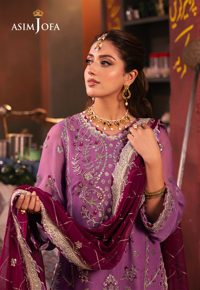 AJKK-28 EMBROIDERED CHIFFON 3 PCS