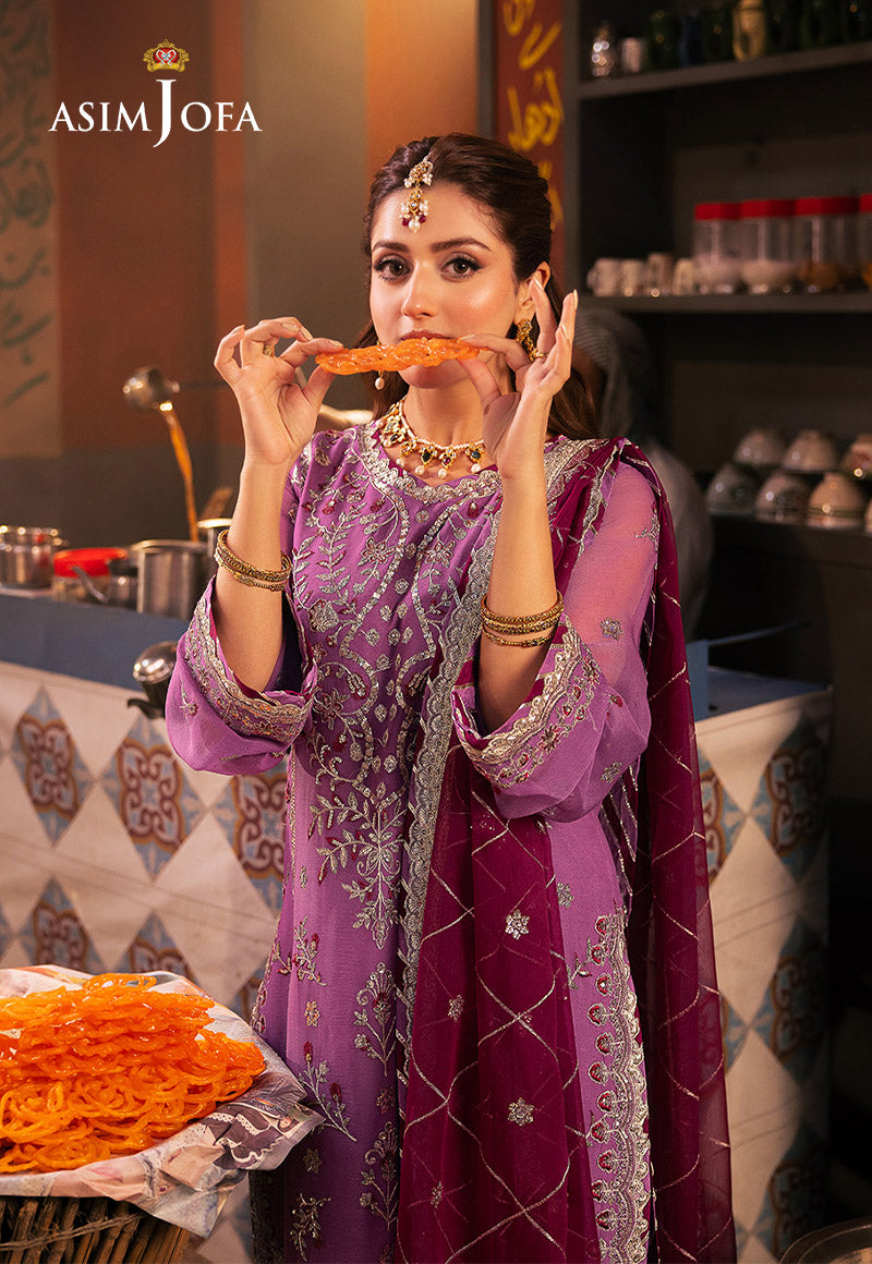 AJKK-28 EMBROIDERED CHIFFON 3 PCS