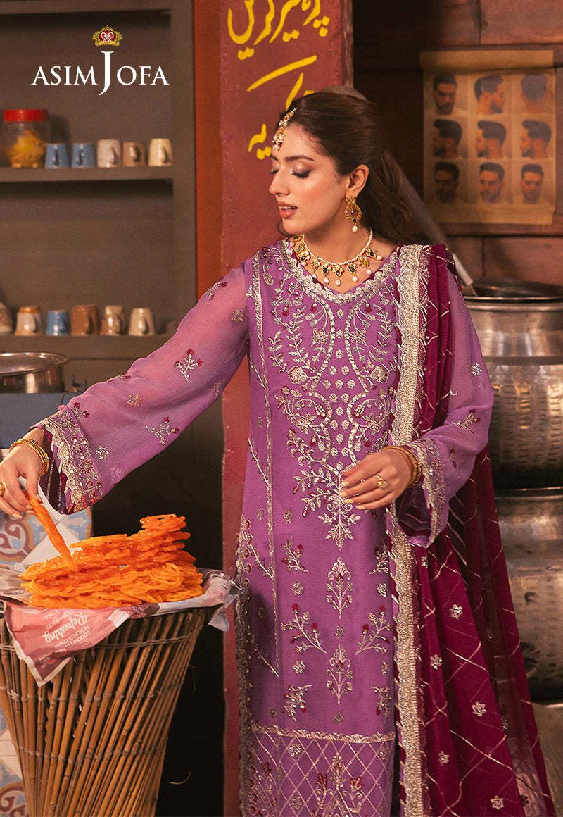 AJKK-28 EMBROIDERED CHIFFON 3 PCS