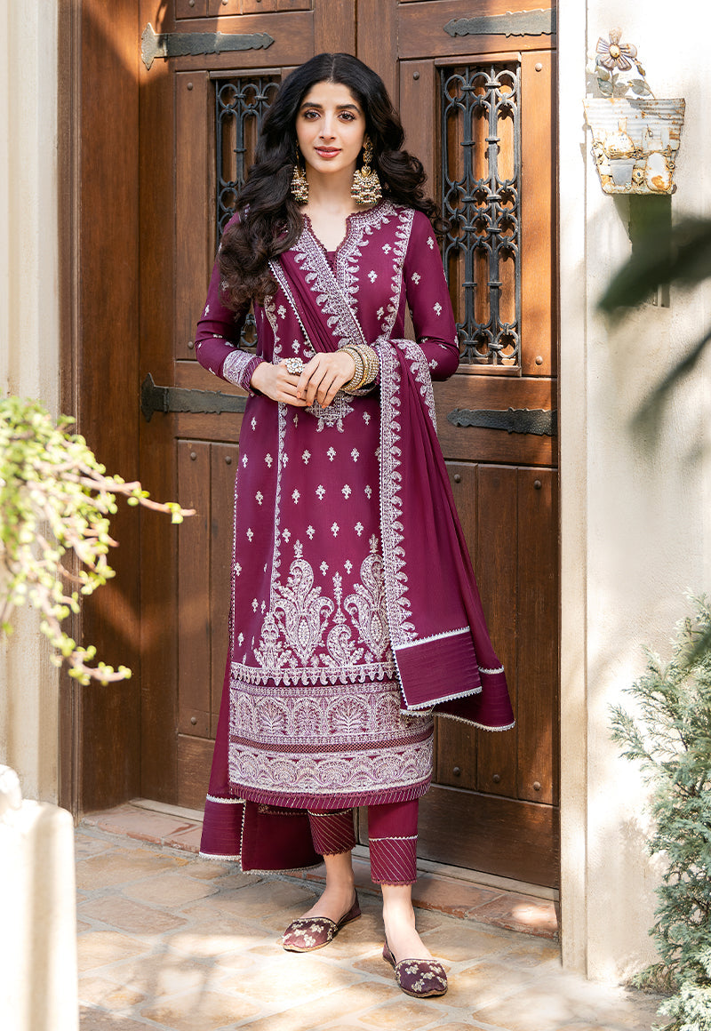 AJKM-02 EMBROIDERED POLY COTTON 3 PCS