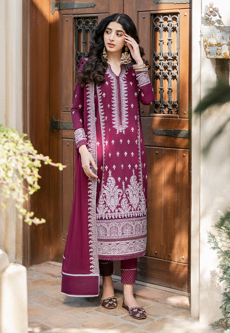AJKM-02 EMBROIDERED POLY COTTON 3 PCS
