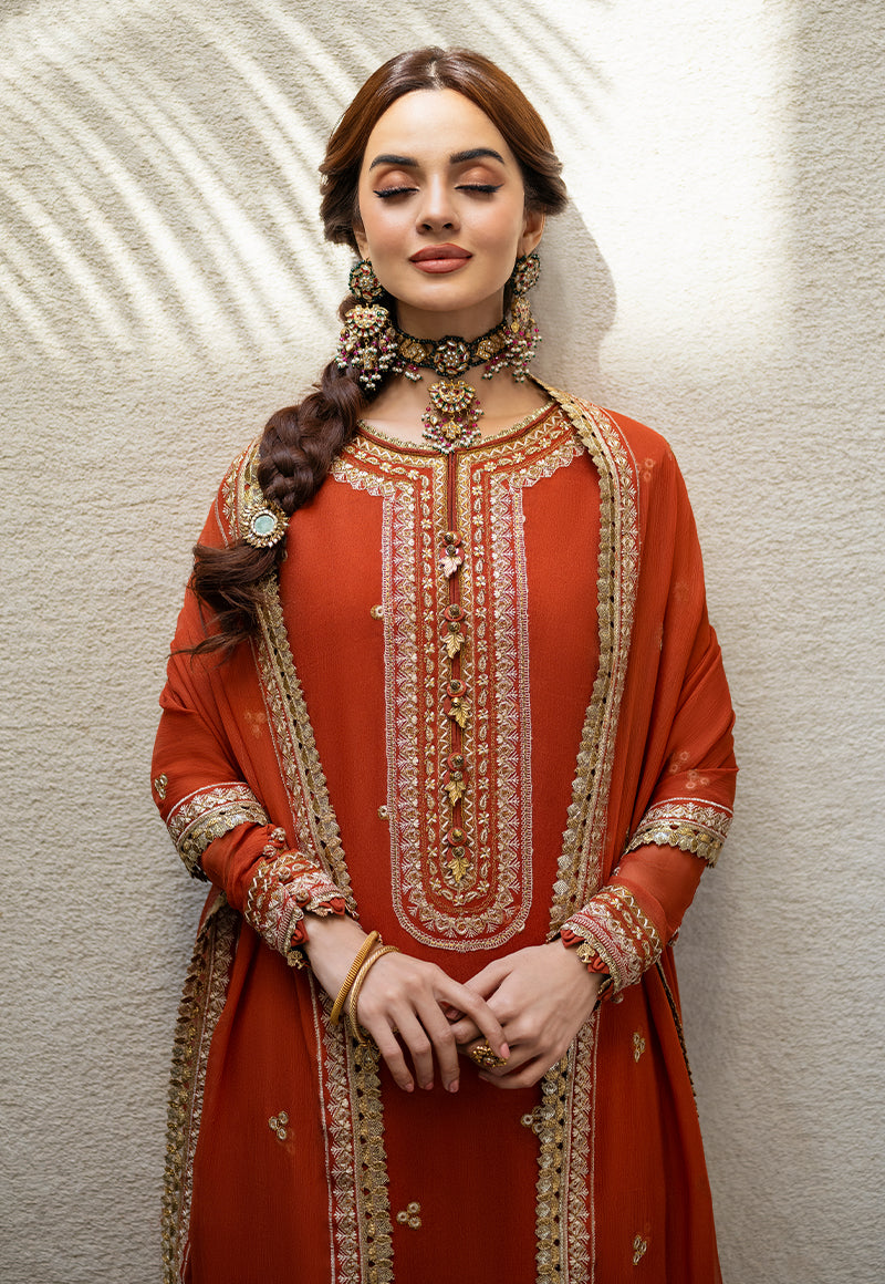 AJKM-03 EMBROIDERED CHIFFON 3 PCS