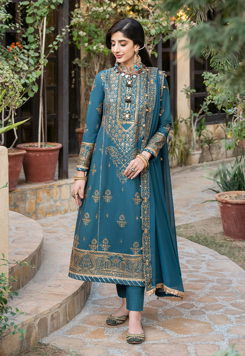 AJKM-04 EMBROIDERED SILK 3 PCS