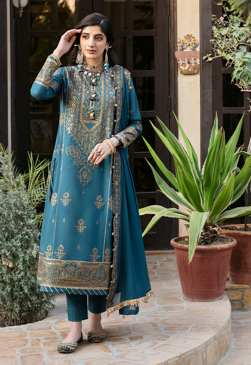 AJKM-04 EMBROIDERED SILK 3 PCS