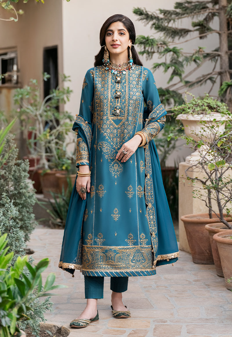 AJKM-04 EMBROIDERED SILK 3 PCS