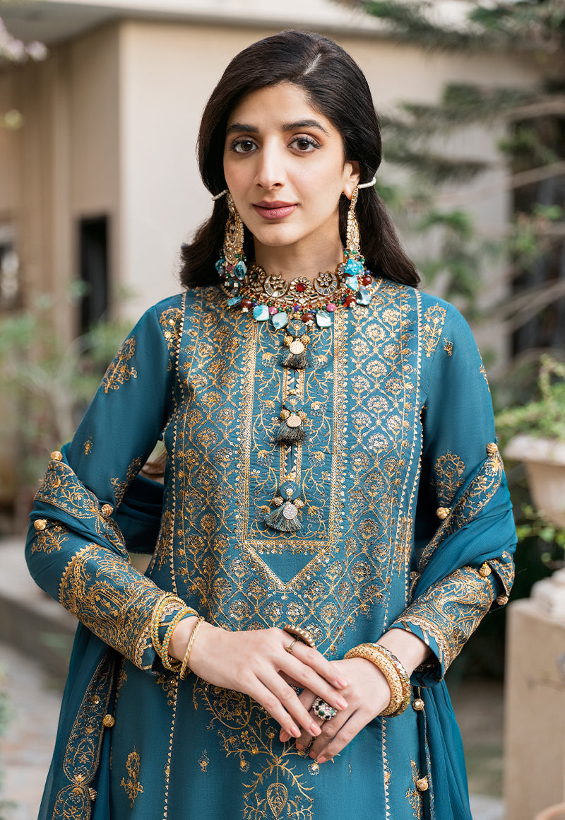 AJKM-04 EMBROIDERED SILK 3 PCS
