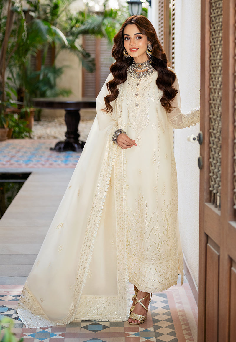 AJKM-05 EMBROIDERED CHANDERI COTTON 3 PCS
