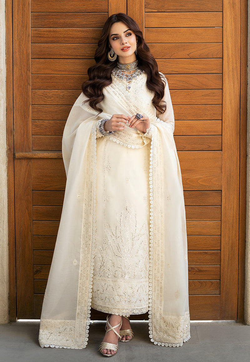 AJKM-05 EMBROIDERED CHANDERI COTTON 3 PCS