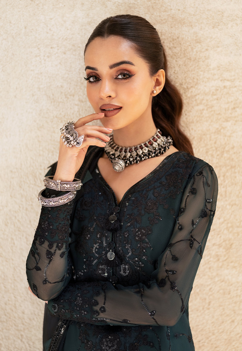 AJKM-07 EMBROIDERED CHIFFON 3 PCS