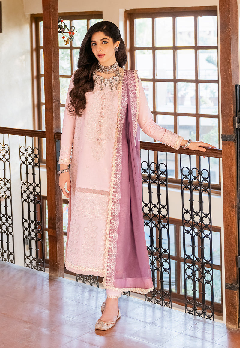AJKM-08 EMBROIDERED POLY COTTON 3 PCS