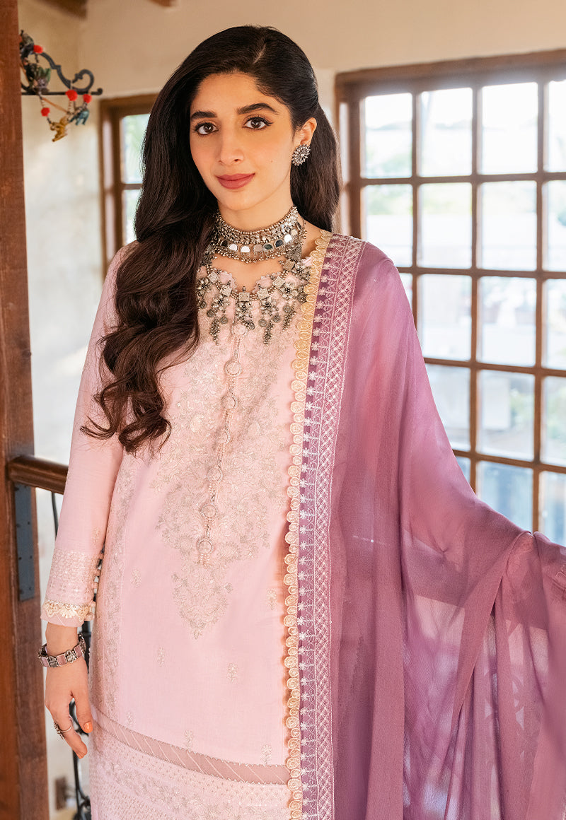 AJKM-08 EMBROIDERED POLY COTTON 3 PCS