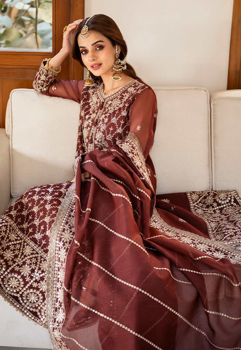 AJKM-13 EMBROIDERED ORGANZA NET 3 PCS