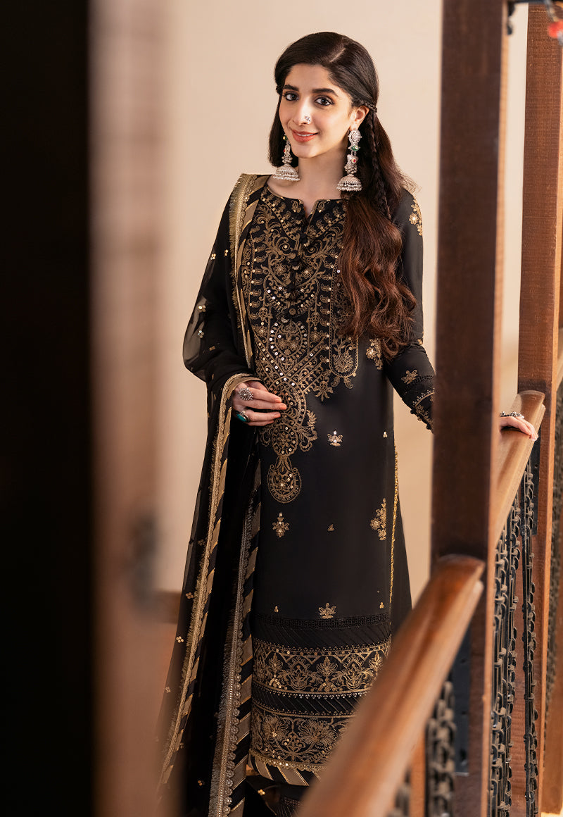 AJKM-16 EMBROIDERED POLY COTTON 3 PCS