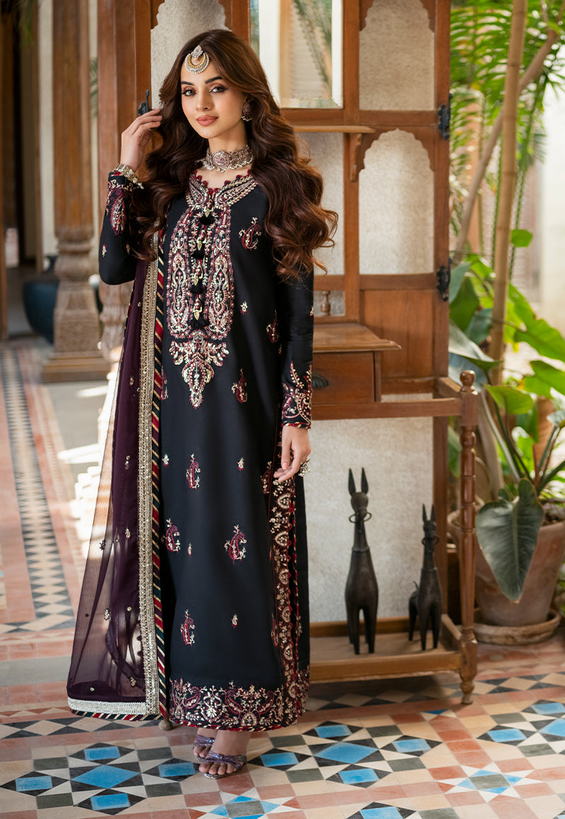 AJKM-19 EMBROIDERED POLY COTTON 3 PCS