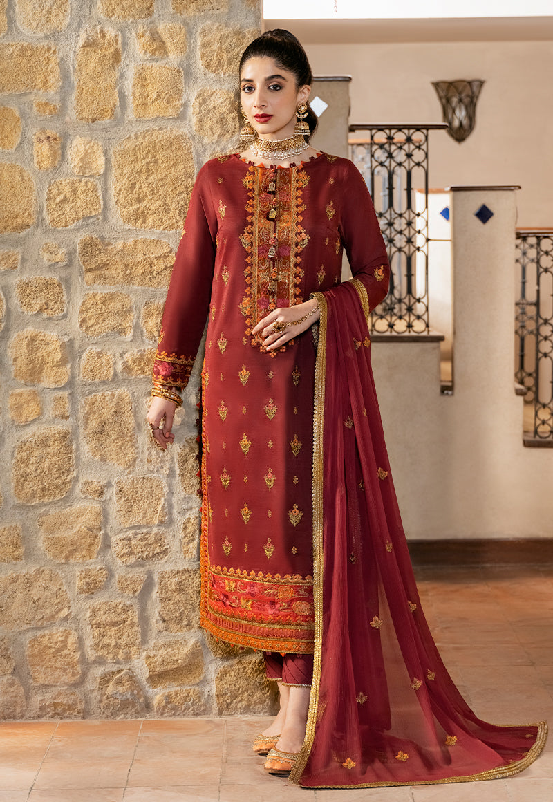 AJKM-20 EMBROIDERED PAPER COTTON 3 PCS