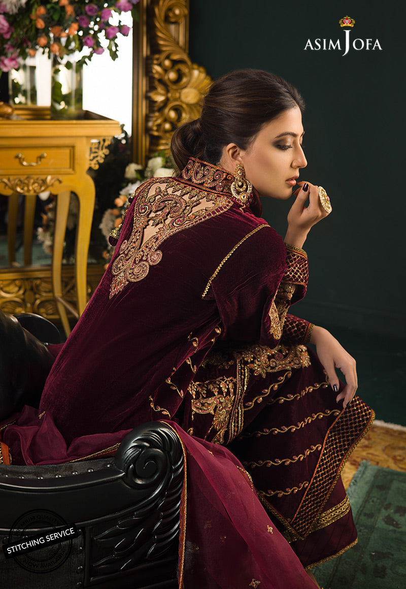 AJMR-04 EMBROIDERED VELVET 3 PCS
