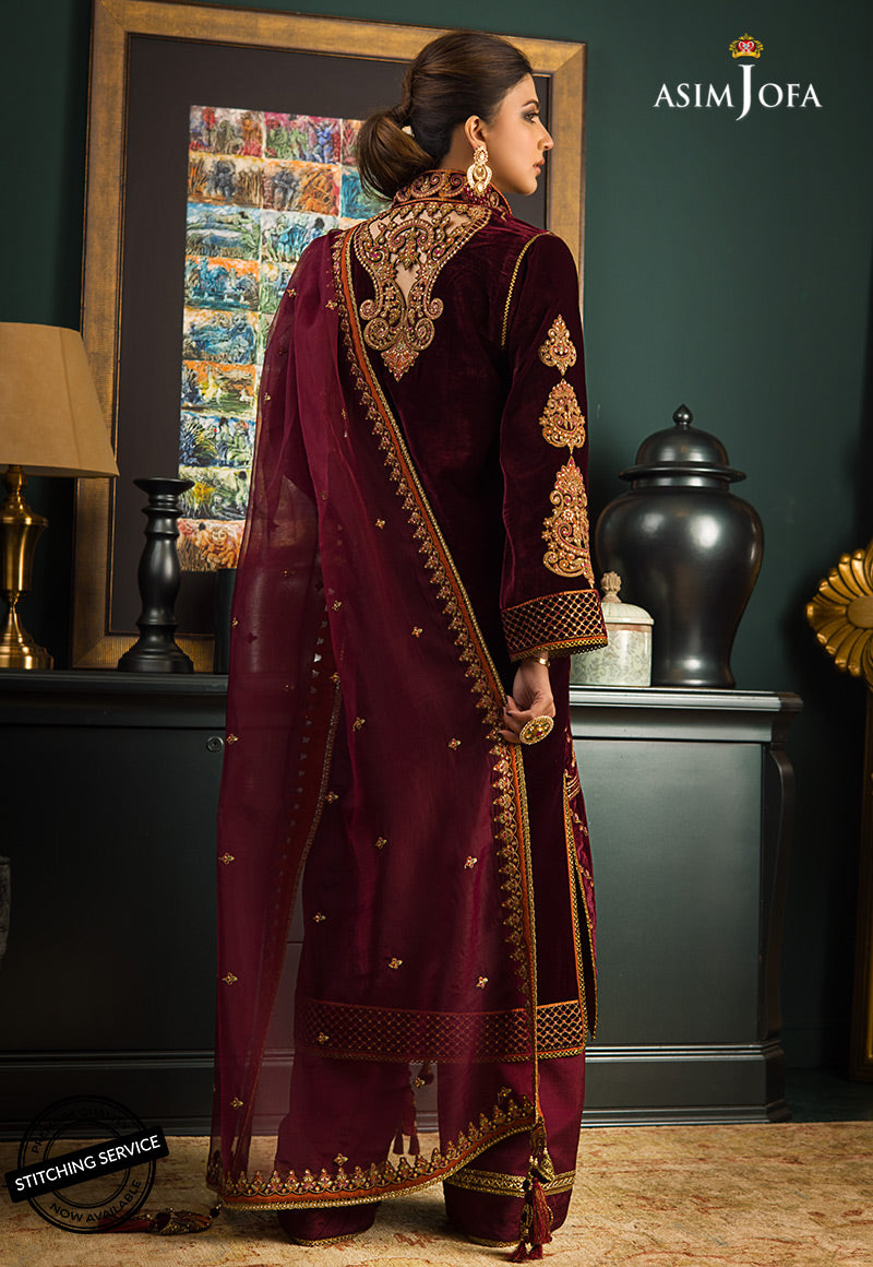 AJMR-04 EMBROIDERED VELVET 3 PCS