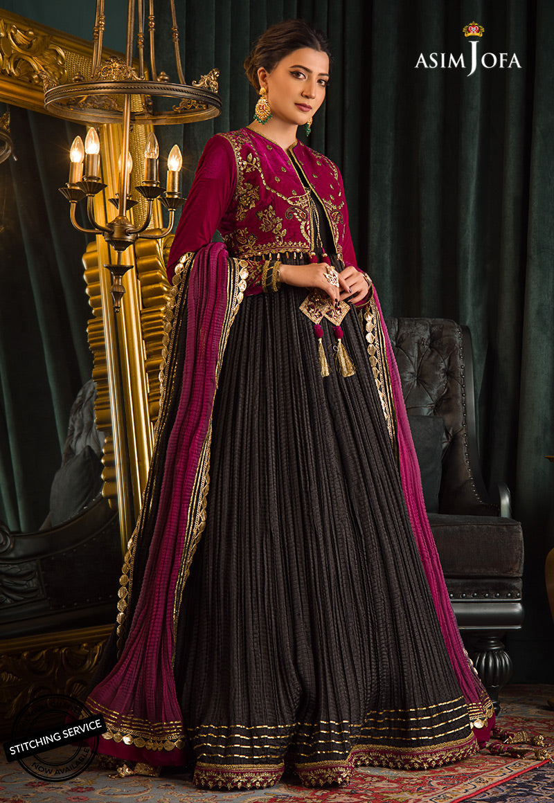 AJMR-08 EMBROIDERED VELVET 3 PCS