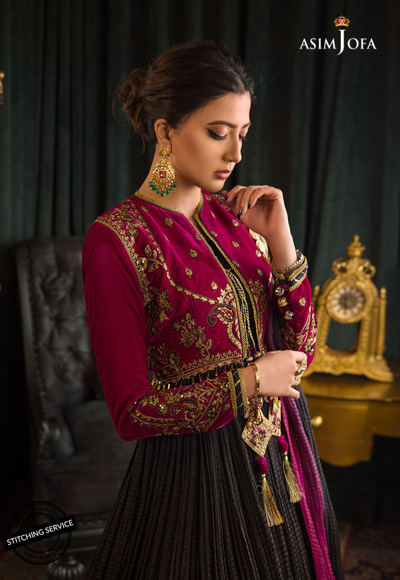 AJMR-08 EMBROIDERED VELVET 3 PCS