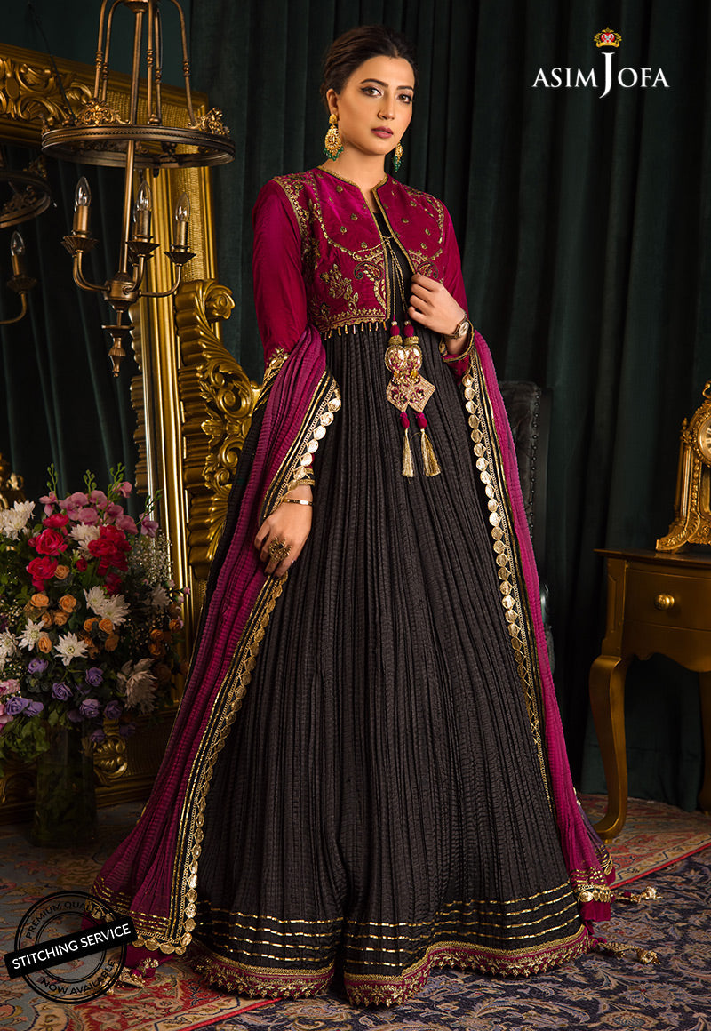 AJMR-08 EMBROIDERED VELVET 3 PCS