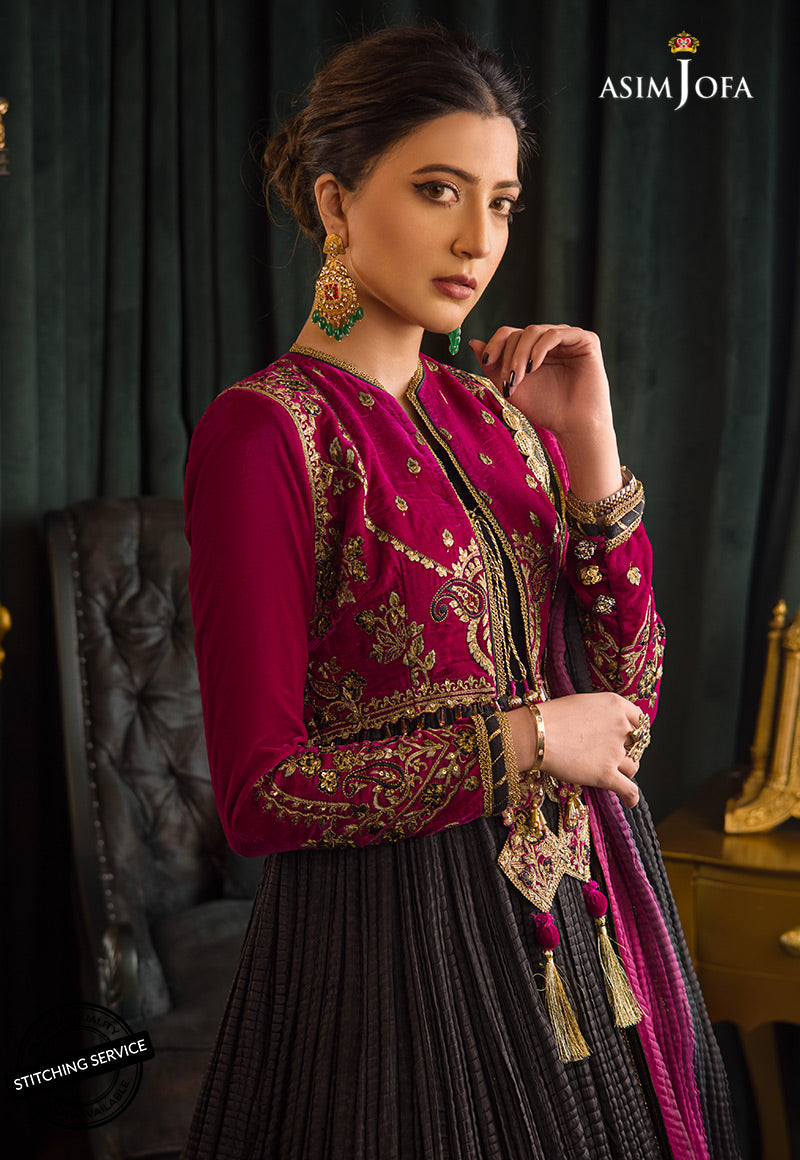 AJMR-08 EMBROIDERED VELVET 3 PCS