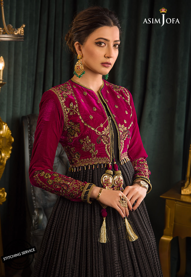 AJMR-08 EMBROIDERED VELVET 3 PCS