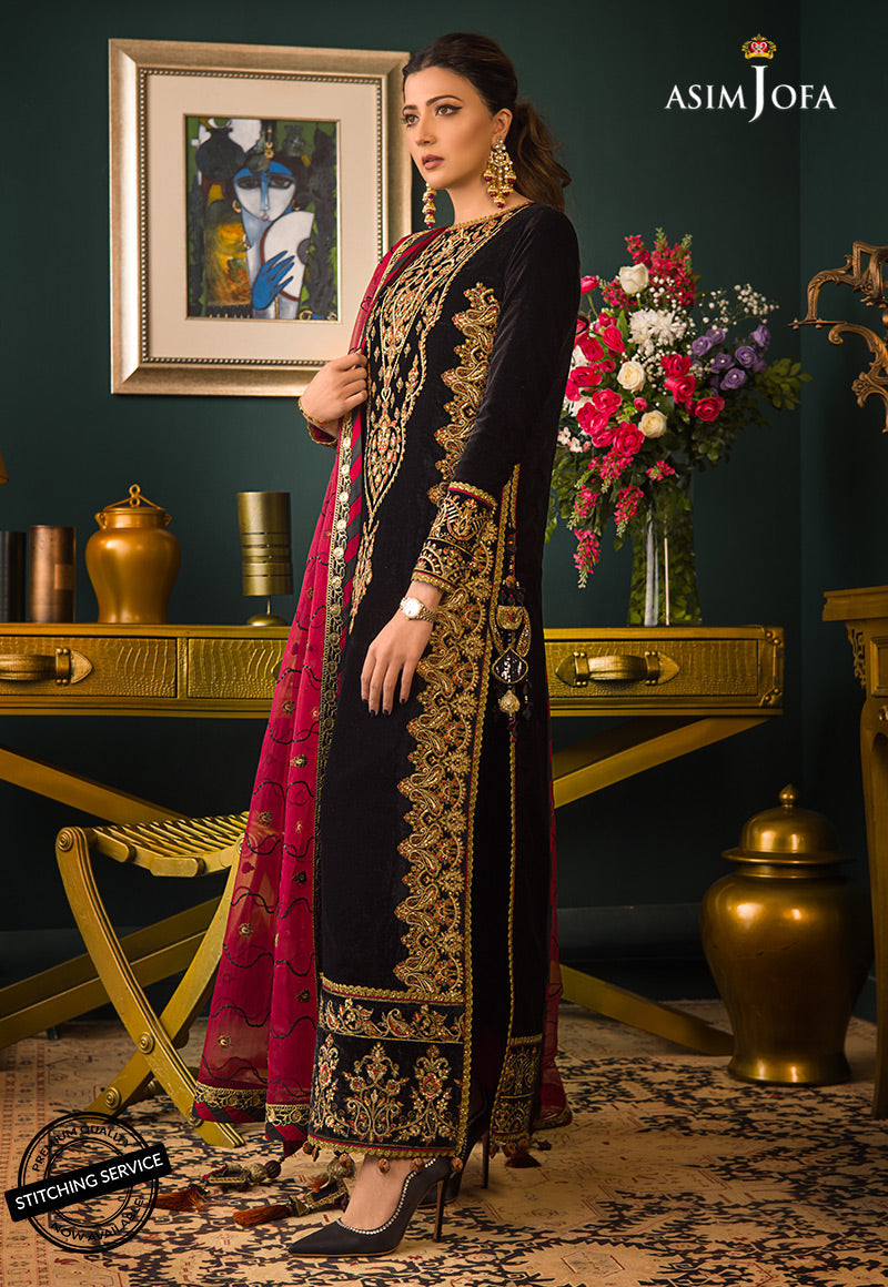 AJMR-10 EMBROIDERED VELVET 3 PCS
