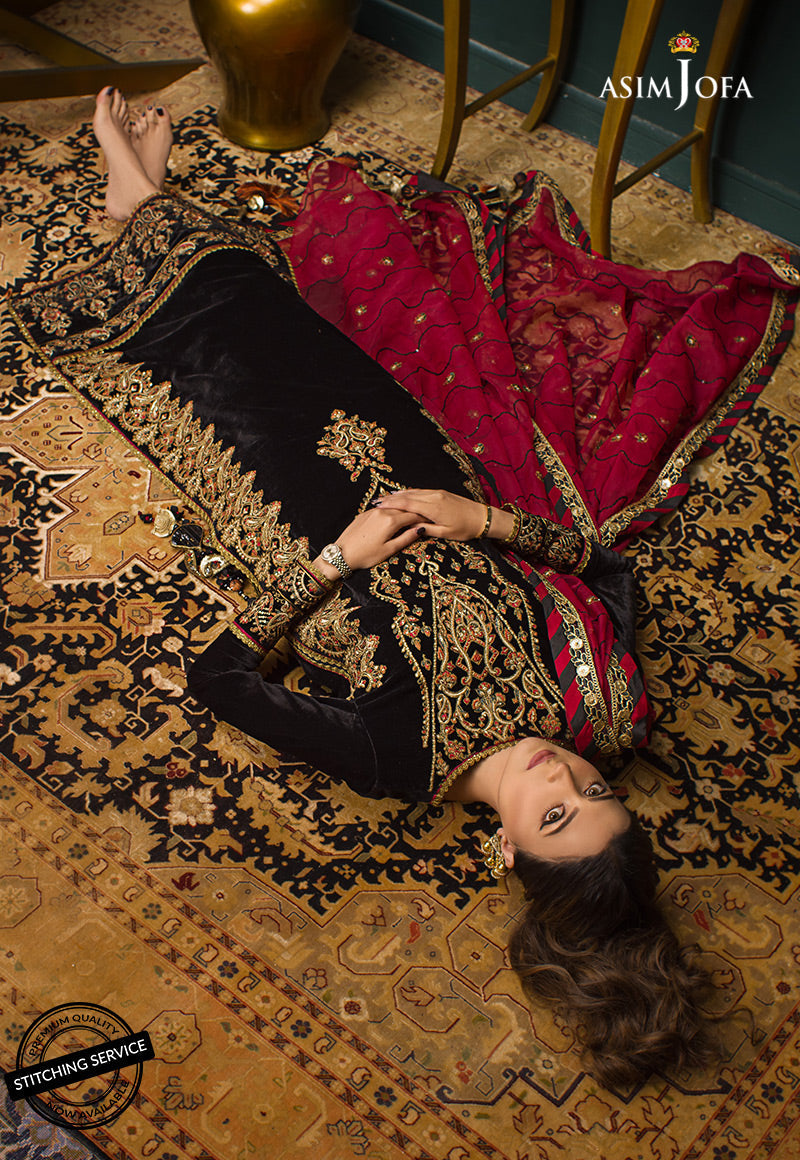 AJMR-10 EMBROIDERED VELVET 3 PCS