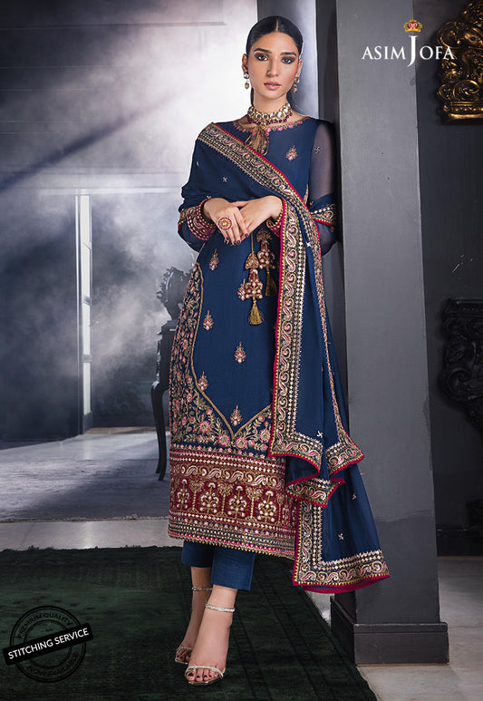 AJRE-01 EMBROIDERED CHIFFON 3 PCS